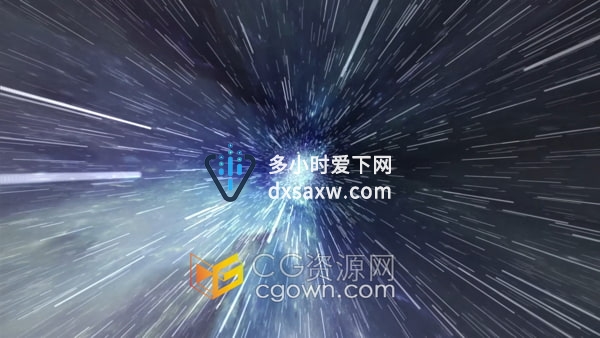 穿越太空银河系恒星飞行加速动画效果视频素材下载