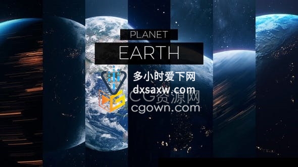 7组时间推移地球旋转动画夜间晚上地球效果背景视频素材下载