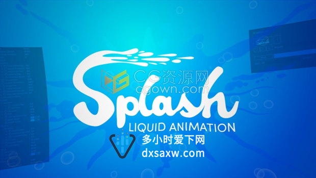 Splash v1.04 AE脚本2D卡通液体流体飞溅MG图形动画工具