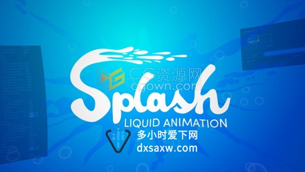 Splash v1.01 AE脚本二维卡通液体流体飞溅MG图形动画工具