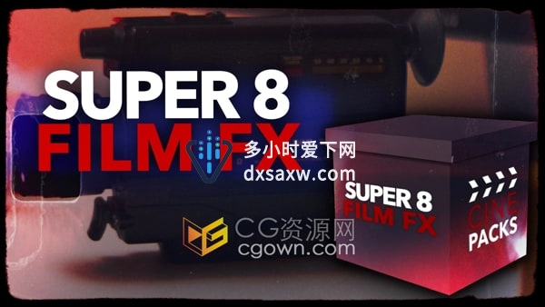 Super 8 Film FX 制作胶片烧伤效果视频素材