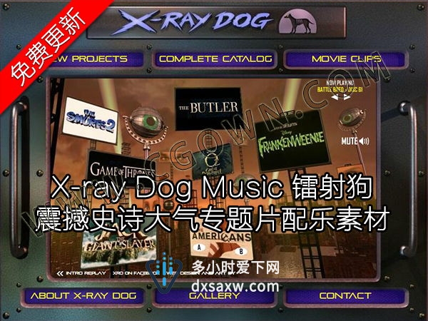 X-ray Dog Music镭射狗震撼大气专题片配乐素材 CD01-76全集