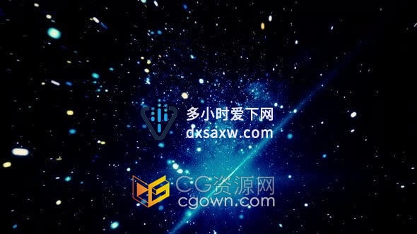 4K视频素材-星系空间占星术天文学银河闪光超空间粒子动画背景视频