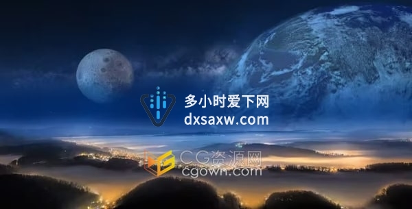 天文学背景宇宙地球星系风景动态壁纸星云视频素材下载