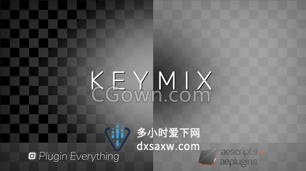 AE插件KeyMix v1.0.1安装可以多遮罩蒙板控制抠像助手工具下载