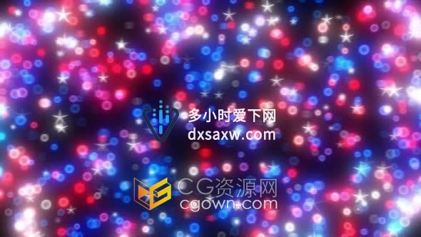 视频素材-Loopable旋转闪烁光斑点闪光球多彩装饰庆典活动舞台背景