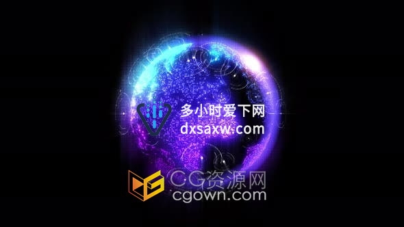 4k分辨率未来派全息地球数字数据遥测信息运动图形用户界面平视显示视频素材