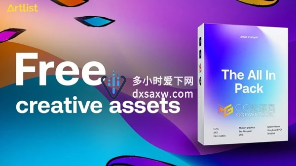 4K视频素材胶片噪点颗粒遮罩VHS故障与LUTs调色音效The All In Pack
