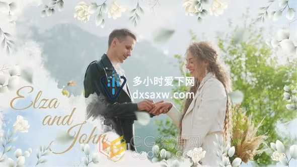 婚礼视频PR模板婚礼现场幻灯片婚礼请柬动画制作