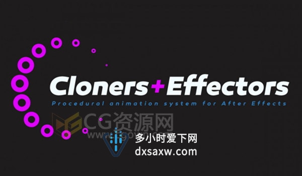 Cloners + Effectors v1.2.6 AE脚本图层复制克隆动画工具