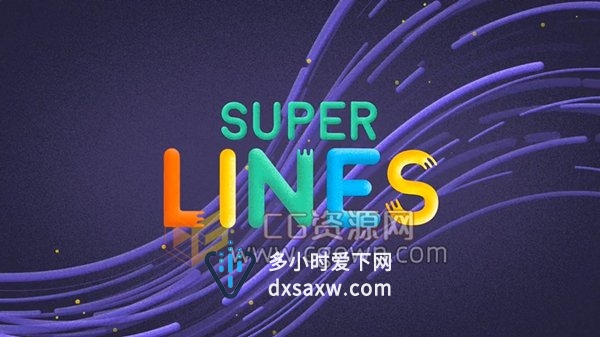 AE脚本Super Lines v1.4.5流动线条MG动画效果工具