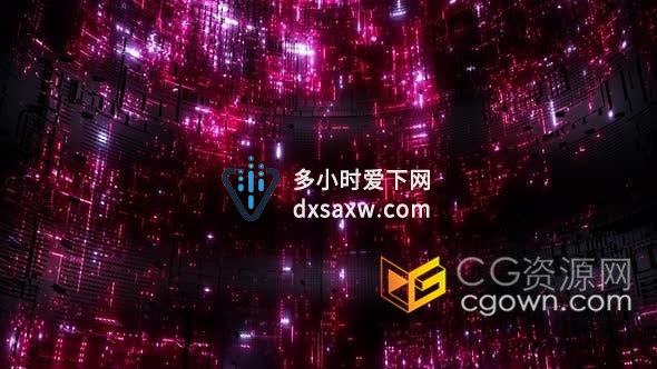 VJ素材-抽象数据中心云计算AI处理IT互联网活动LED背景视频素材