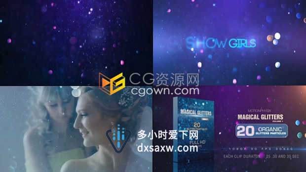 20组唯美奢华闪烁闪耀粒子叠加合成视频素材
