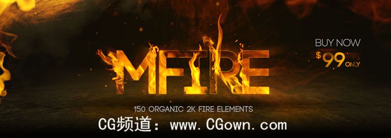 128组 2K分辨率高清真实火焰合成素材 mFire 兼容任何编辑软件