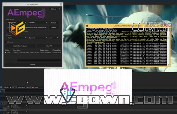 AE高清无压缩ProRes编码解码脚本 AEmpeg V1.0.2 (Aecsripts)