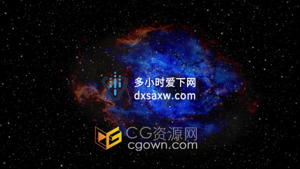 穿越星云银河系恒星抽象3D动画场景背景视频素材下载