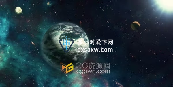 太空全景天文学背景宇宙幻想未来飞行天空动态背景视频素材