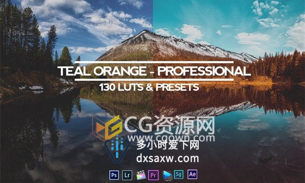 130种电影大片级专业LUTs调色预设格式有.cube.lrtemplate.xmp