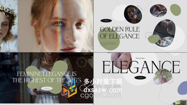PR模板-温馨优雅时尚美容服装宣传视频企业活动开场白Elegant Slideshow