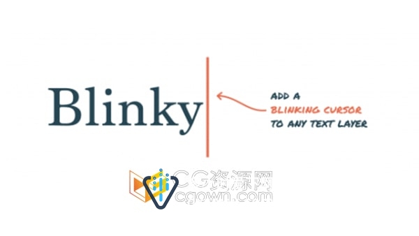 Blinky 1.3 AE脚本一键给文本层添加闪烁的光标效果