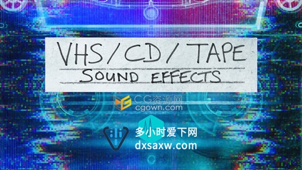 40个怀旧复古VHS/CD托盘打开按钮点击磁带播放器插入倒带快进无损音效素材
