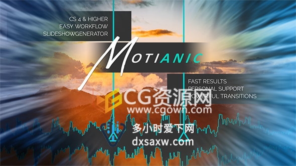 AE脚本 Motianic 生活拍摄图片和视频制作添加转场幻灯片效果