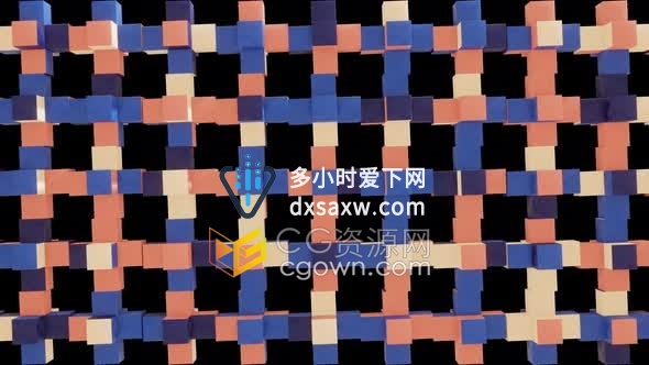立方体设计循环动画视觉效果VJ素材背景视频4K