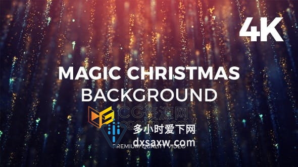 4K闪光魔法粒子神奇梦幻圣诞节背景视频素材