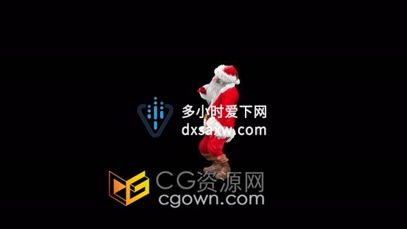 4K带通道有趣可爱圣诞老人跳舞视频素材