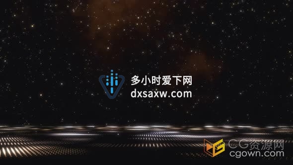 视频素材-金色闪闪发光粒子雨坠落弹跳动画舞台场景闪耀活力背景