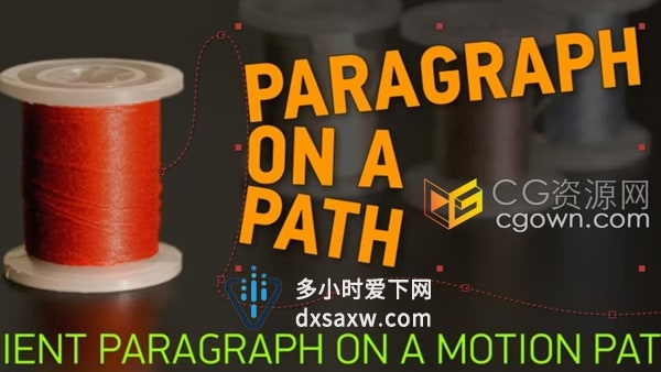 Paragraph on a Path v1.2.0 AE脚本路径排列文字标题MG动画工具