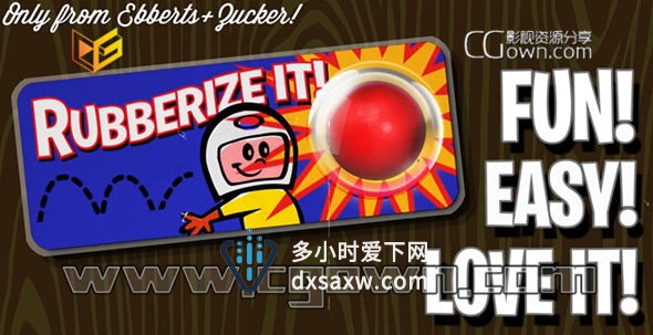 AE脚本 活泼有趣卡通人偶弹性效果脚本 Rubberize It v1.00 (Aescripts) 带使用教程