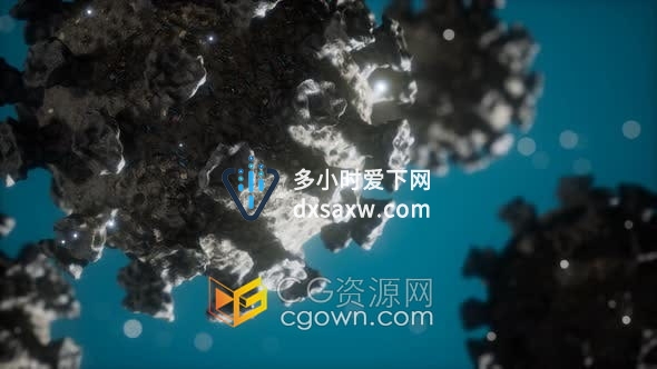 流感新毒株传染微生物学3D新型冠状病毒肺炎COVID-19视频素材