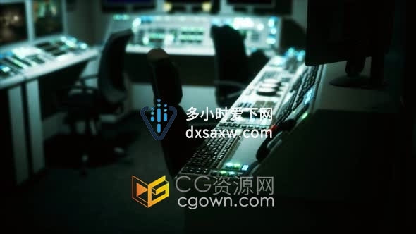 实拍视频-中央控制室设备计算机工程技术终端监视器视频素材