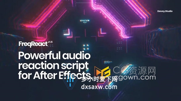 AE脚本FreqReact v1.5制作音乐律动节奏可视化BPM视觉效果动画