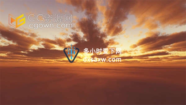 震撼天空夕阳云彩火烧云自然风光实拍视频素材