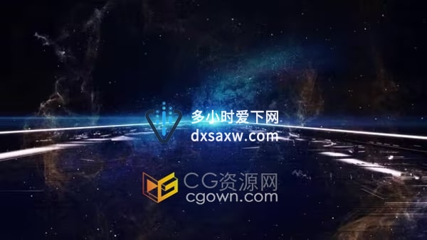 星云态桥状结构云层空间反射地面粒子闪耀光芒背景视频素材