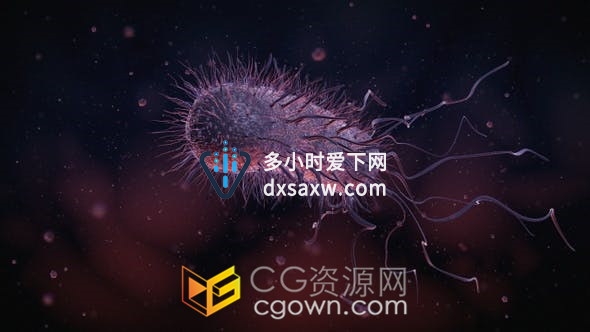 移动细菌3D动画微生物医学病毒研究教育解释视频素材