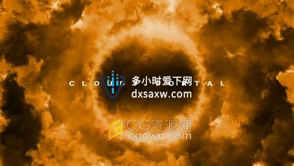 4k分辨率燃烧热浪黄色云朵抽象背景动画视频素材