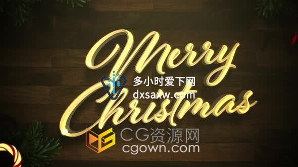 视频素材-节日祝福标语特写动画简约大方圣诞活动邀请函节日贺卡