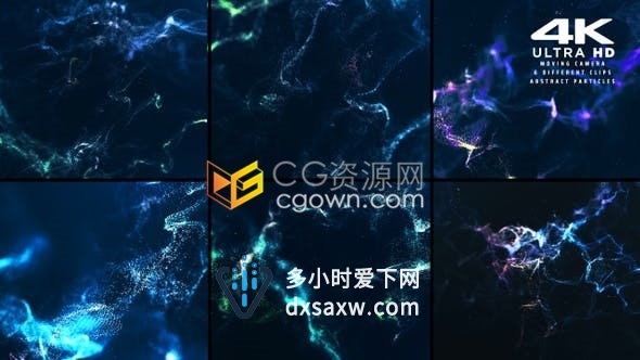 4K分辨率4096×2160华丽粒子Particles特效共6组视频素材下载