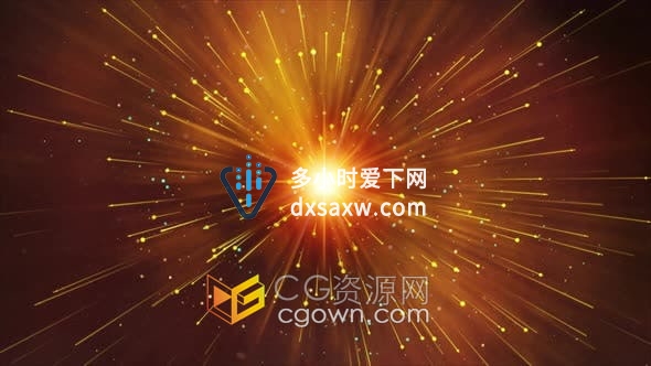 视频素材-获奖舞台背景闪闪发光线条粒子四射动画4K分辨率