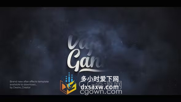 4K分辨率烟雾特效动画视频片头AE模板下载