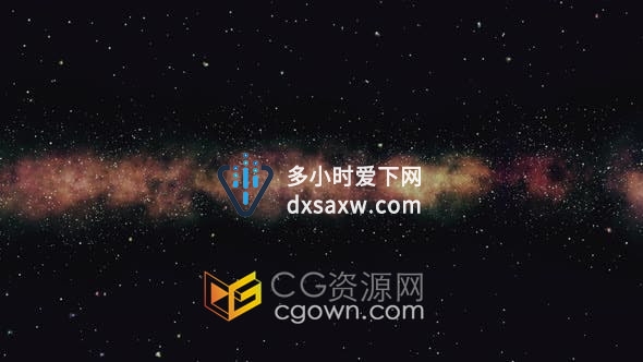 视频素材-浩瀚宇宙美丽外层空间满天繁星星云背景动画