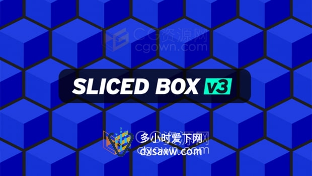 AE脚本 Sliced Box v3.25 生成3D方块盒子动画
