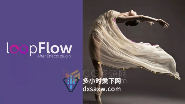 loopFlow v1.0 AE插件静态图片制作局部流动循环动画效果
