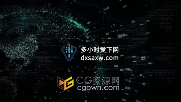 视频素材-全球地球通信计算机连数据接信息图HUD科技背景视频
