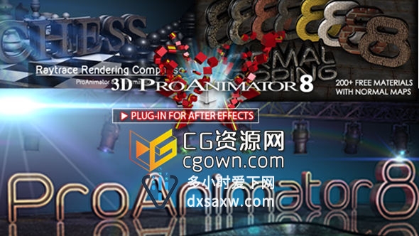 Zaxwerks ProAnimator v8.6.0 支持AE CC2005 三维字幕/模型图形动画插件