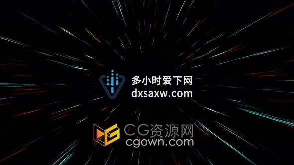 4k抽象快速深红色和青色线条粒子激光束发射动画循环背景视频素材