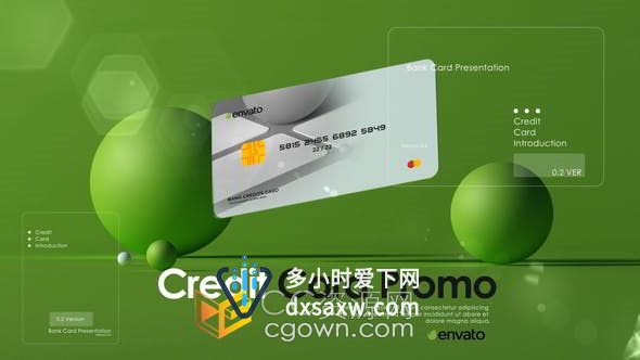 金融经济信用卡信息数据介绍宣传片PR模板